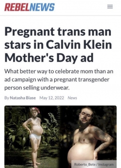 pub calvin klein,homme enceint,transidentité